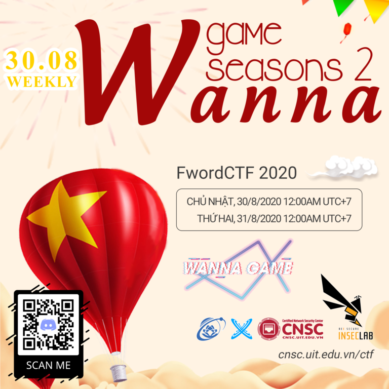 [WANNAGAME-WEEKLY] MỜI THAM GIA ĐĂNG KÝ CUỘC THI CTF MÙA&hellip;